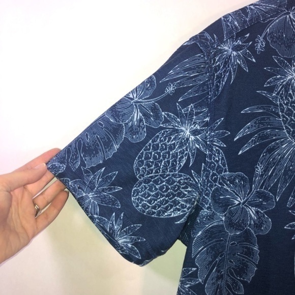 Tasso Elba Island Pacific Blue Tropical Short Sleeve T Shirt Size Large - Picture 11 of 11